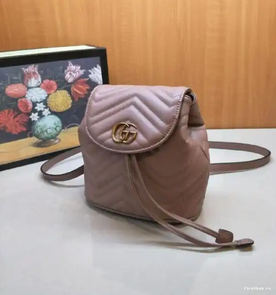 First bag ru Marmont 528129 Gucci matelassé GG backpack 0522